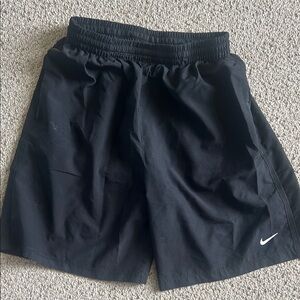 Nike boys  Black Athletic Training Shorts with Swoosh